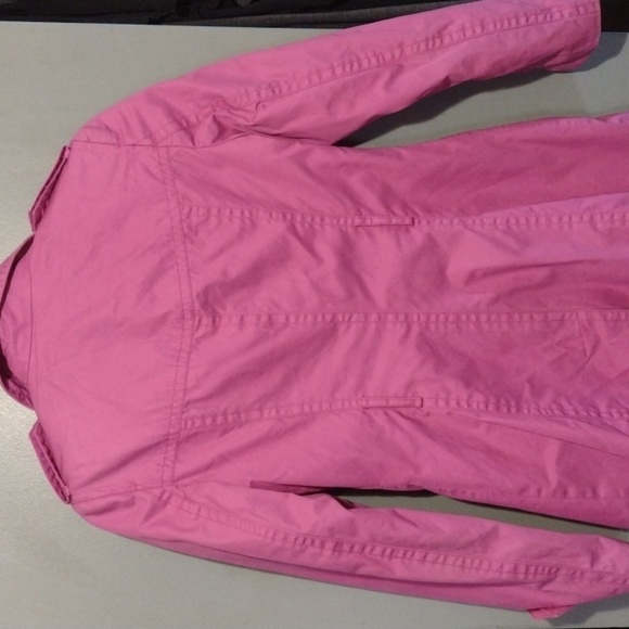 Pink Banana Republic tech coat navy style jacket Barbiecore - Picture 4 of 10